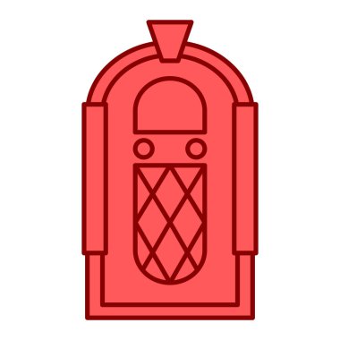 Müzik kutusu, web simgesi basit illüstrasyon