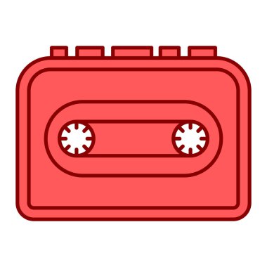 kaset çalar ikon vektör illüstrasyon grafik tasarımı