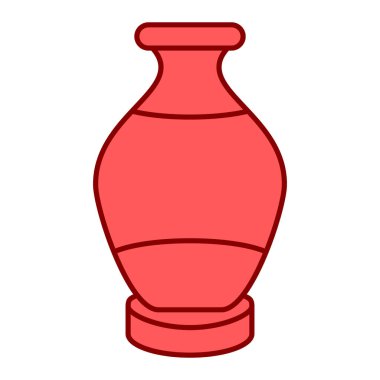 Eski vazo, web simgesi basit illüstrasyon