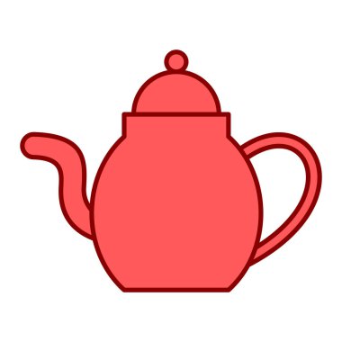 Çaydanlık ikonu. özet çaydanlık vektör çizimi.