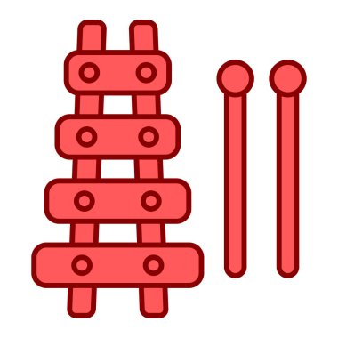 ksilofon simge vektör çizim