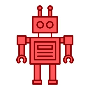 robot ikon vektör illüstrasyonu