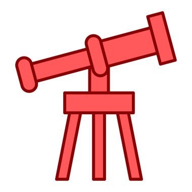 Teleskopun vektör çizgisi simgesi