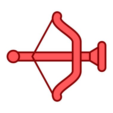 kırmızı yay oyuncağı, web simgesi basit illüstrasyon