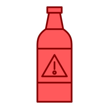 Şişenin işaretli vektör illüstrasyonu