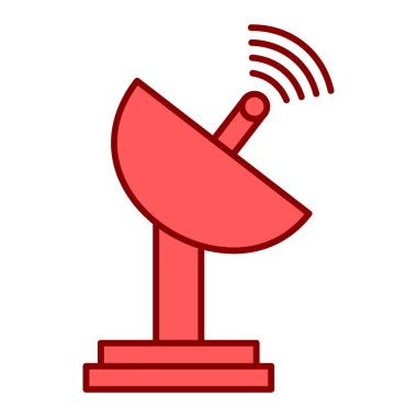 uydu anten ikonu vektör illüstrasyonu