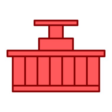 Su pompası ikonu. Web için gaz boru vektör simgelerinin özet çizimi