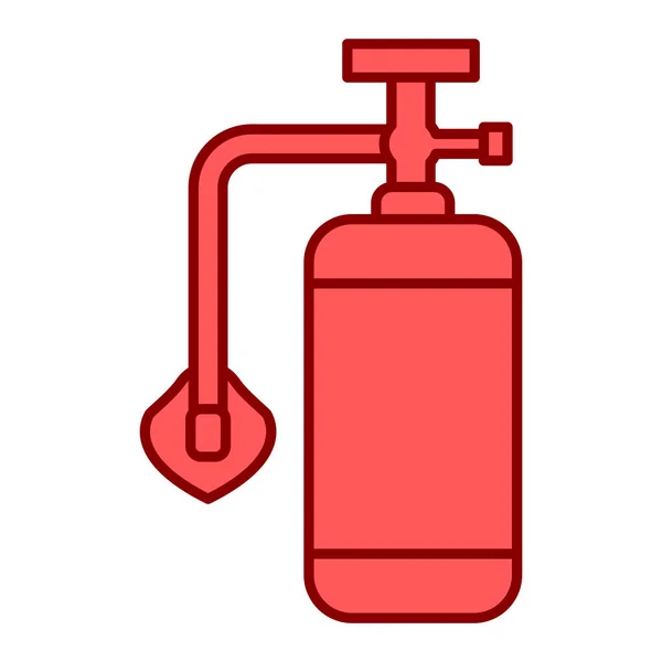 Brandsläckarikonen Kontur Illustration Brandman Vatten Vektor Ikoner För Webben — Stock vektor