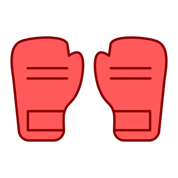 Guantes Boxeo Icono Contorno Deporte Guante Vector Ilustración Aislado Sobre — Vector de stock