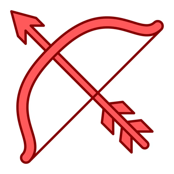 Arco Frecce Sfondo Bianco Illustrazione Vettoriale — Vettoriale Stock