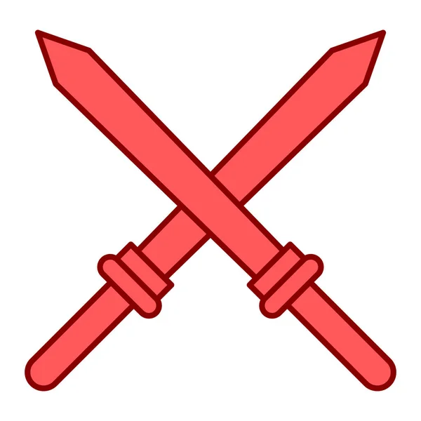 Ícone Espada Desenho Animado Ilustração Espadas Medievais Ícones Vetoriais Para — Vetor de Stock