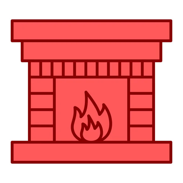 Chimenea Con Fuego Velas Encendidas Vector Diseño Ilustración — Archivo Imágenes Vectoriales