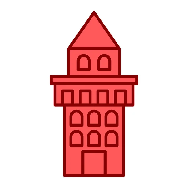 Illustration Vectorielle Une Icône Église Rouge Blanche — Image vectorielle