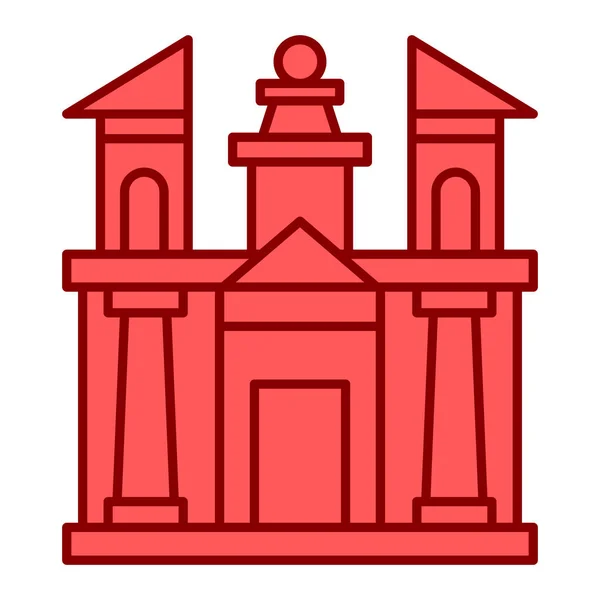 Vektorová Ilustrace Chrámu Ikony Budovy — Stockový vektor