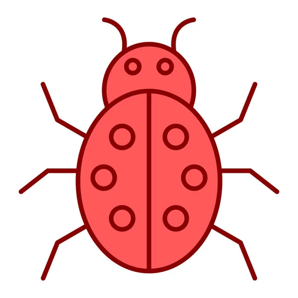 Coccinella Icona Vettoriale Illustrazione — Vettoriale Stock