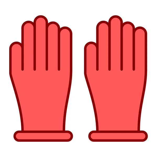 Guantes Icono Vector Ilustración — Archivo Imágenes Vectoriales