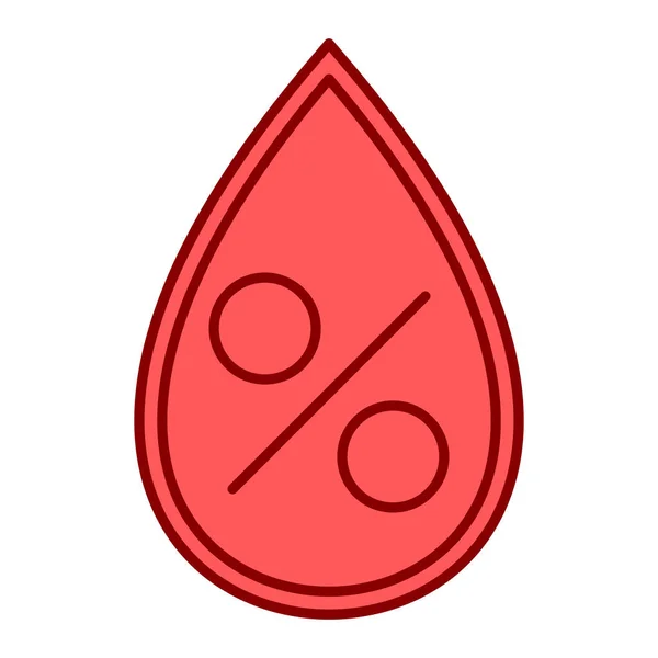Ícone Gota Vermelha Ilustração Vetorial — Vetor de Stock