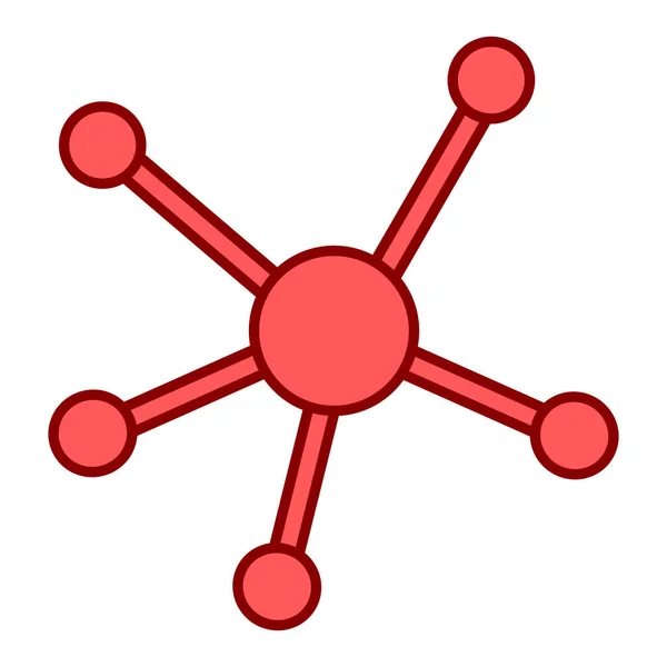 Molekyl Webb Ikon Enkel Illustration — Stock vektor
