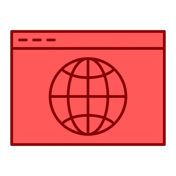 Icona Del Browser Illustrazione Vettoriale — Vettoriale Stock