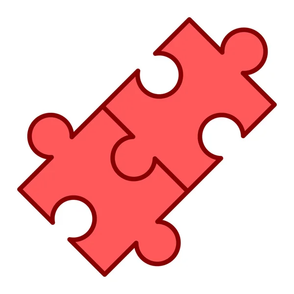 Puzzle Red White Jigsaw — Stock Vector