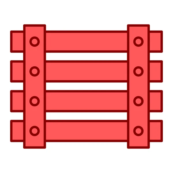 Wood Fence Icon Outline Illustration Wooden Barrel Vector Icons Web — 스톡 벡터