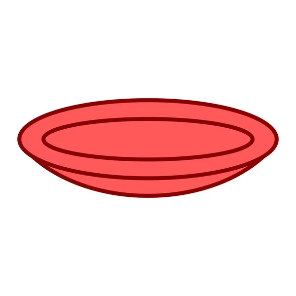 Food Dish Icon Cartoon Red Fish Vector Illustration Web Design — Stock Vector