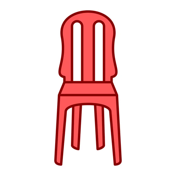 Ícone Cadeira Ilustração Vetorial Design Simples —  Vetores de Stock