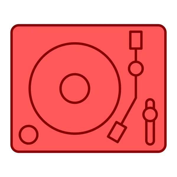 Plattenspieler Aus Vinyl Web Symbol Einfache Illustration — Stockvektor