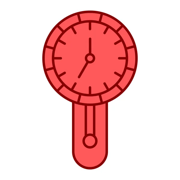 Icône Horloge Schéma Chronomètre Vectoriel Illustration Isolé Sur Fond Blanc — Image vectorielle