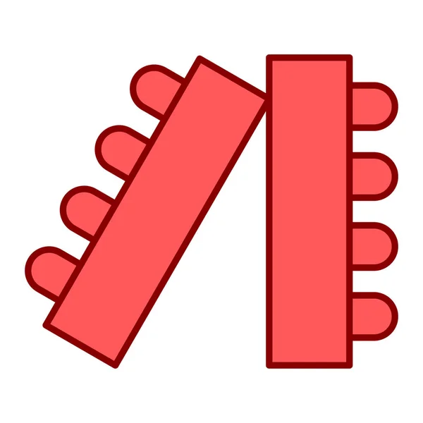 Vector Illustration Red White Line Icon — ストックベクタ