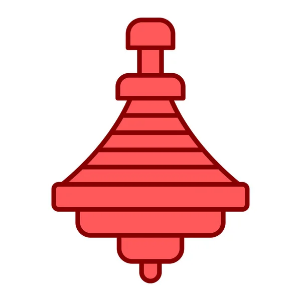 Vector Illustration Red White Christmas Lantern — Vector de stoc