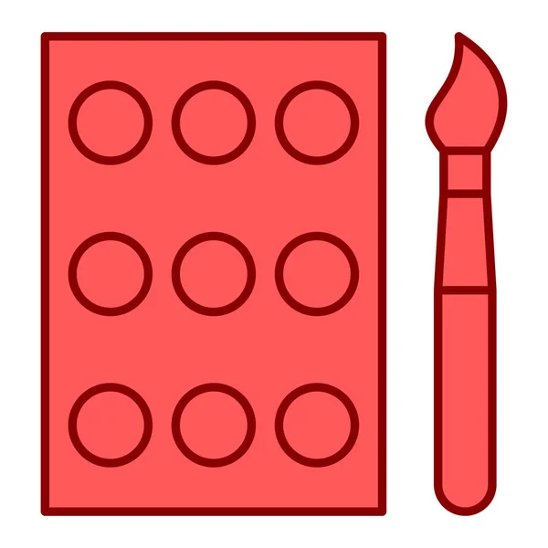 Vector Illustration Red White Color Brush — стоковый вектор