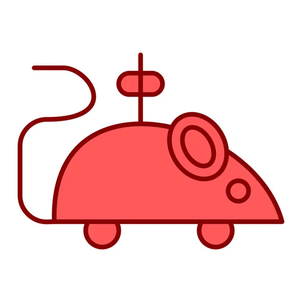 赤いネズミのおもちゃの単純なベクトル図です — ストックベクタ