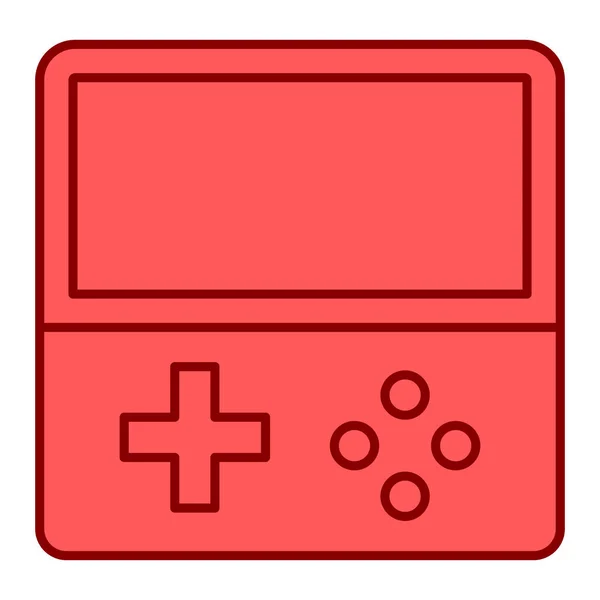 ビデオゲームコンソールのアイコン アウトラインゲームパッドベクトルイラストシンボル白を背景に孤立したウェブデザイン — ストックベクタ