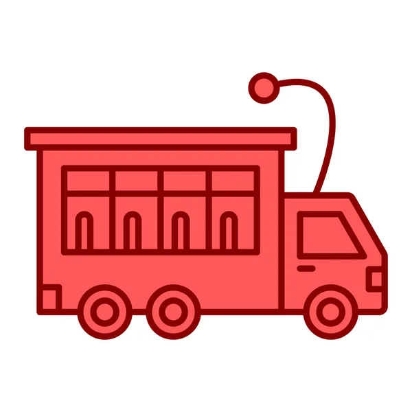 Delivery Truck Icon Outline Illustration Fast Bus Vector Icons Web — Stock vektor