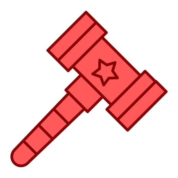 Hammer Icon Vector Signo Línea Delgada Ilustración Del Símbolo Contorno — Vector de stock