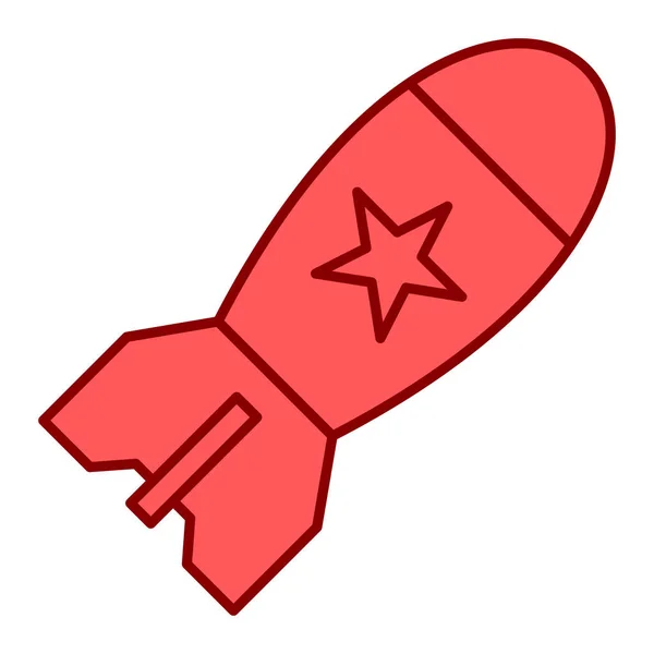 Rocket Icon Outline Illustration Star Vector Icons Web — Vetor de Stock