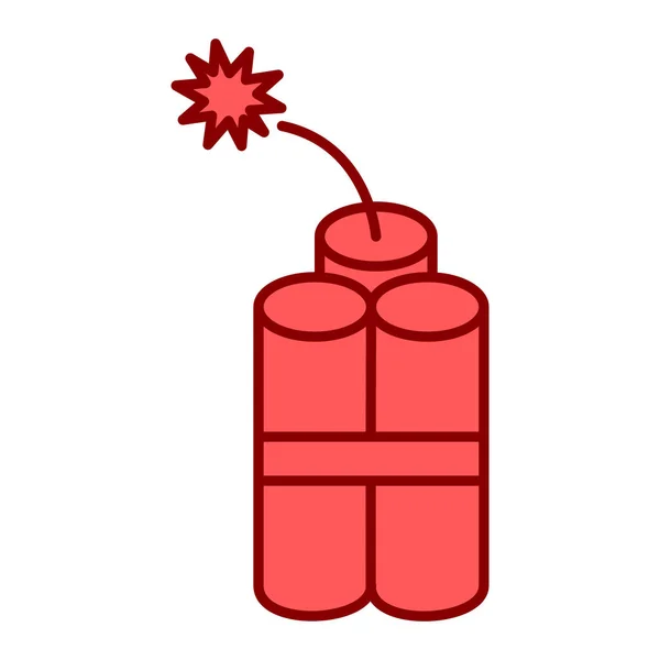 Bomb Icon Outline Illustration Dynamite Vector Web Icons Any Design — Image vectorielle