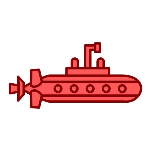 Ilustração Vetor Ícone Submarino — Vetor de Stock