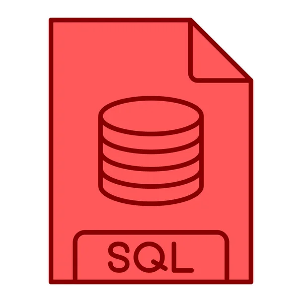 Sql File Format Icon Illustration — Stock Vector