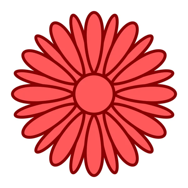 Blumensymbol Einfache Illustration Des Blumenvektors Isoliertes Kontursymbol — Stockvektor