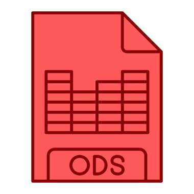 Ods dosya biçimi simgesi, illüstrasyon 