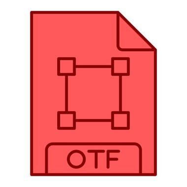 otf dosya biçimi simgesi, illüstrasyon 