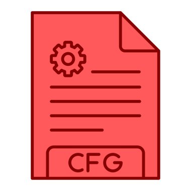 cfg dosya biçimi simgesi, illüstrasyon 