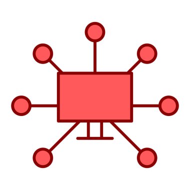 ağ bağlantısı vektör çizgisi simgesi