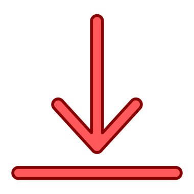 Eğilim biçimi izole edilmiş arkaplanda ok simgesi