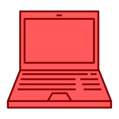 Dizüstü bilgisayar teknolojisi simge vektör çizim grafik tasarım