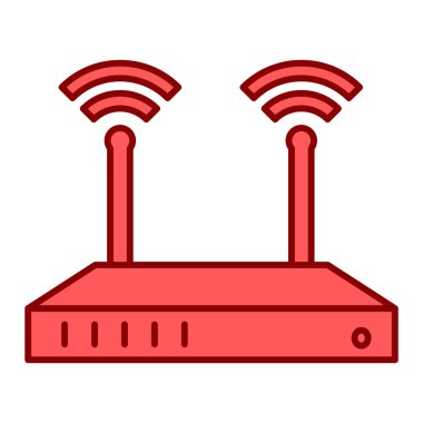 router simgesi vektör illüstrasyonu