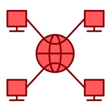 ağ bağlantısı vektör illüstrasyonu