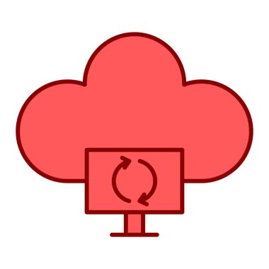 Bulut hesaplama teknolojisi vektör çizimi